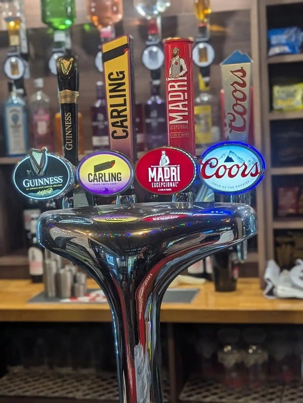 Draft beer taps at The Granby